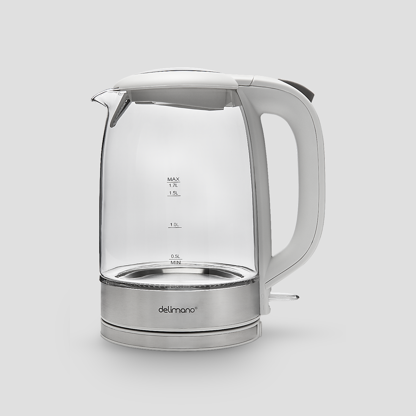 Delight Glass Stainless Steel Kettle 1.7 L